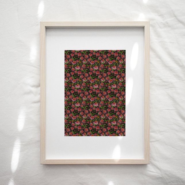 Cone Flowers Floral Pattern Poster (Von Creator hochgeladen)
