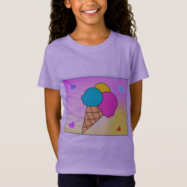 "Cone Ice Cream Leckerei T - Shirt" T-Shirt (Vorderseite)