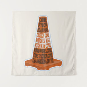 Cone Orange Tarafcone Wandteppich