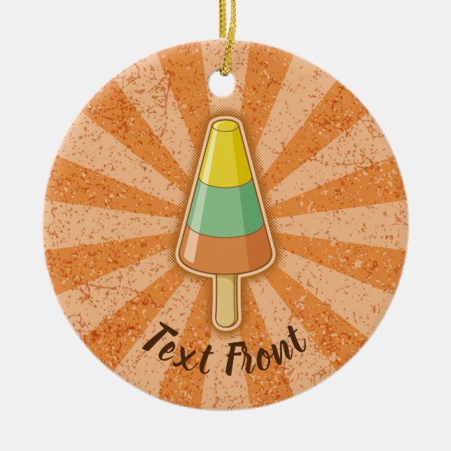 Cone Shaped Sorbet Stick Keramik Ornament (Vorne)