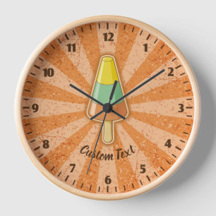 Cone Shaped Sorbet Stick Large Clock Uhr