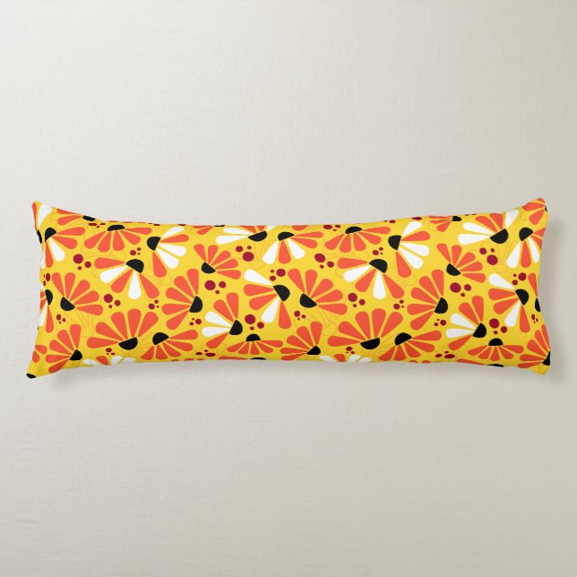 Coneflower Confetti on Lemon Yellow Seitenschläferkissen (Vorderseite)