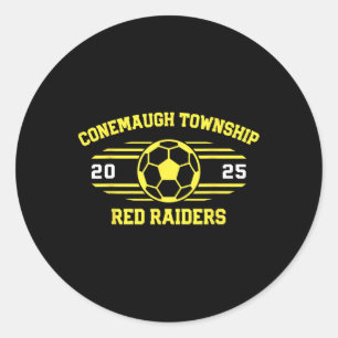Conemaugh Township Red Raiders Fußball Byll 2025 Runder Aufkleber