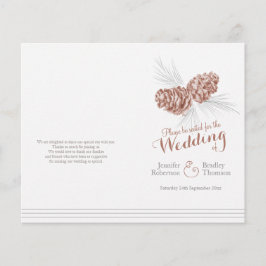 Cones braune graue Winter Hochzeitsprogramm