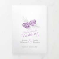 Cones lila graue Herbsthochzeit