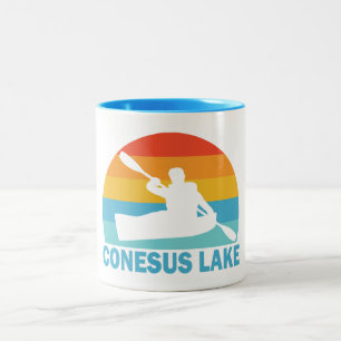 Conesus Lake New York Kayak Zweifarbige Tasse