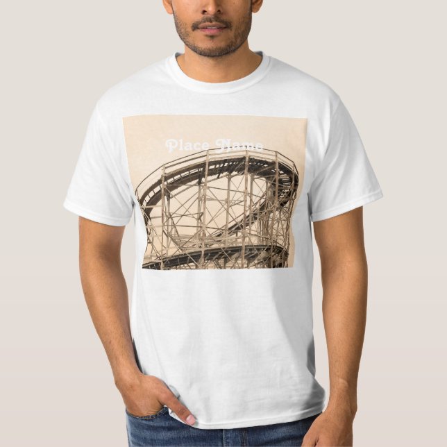 Coney-Insel-Rollen-Untersetzer T-Shirt (Vorderseite)