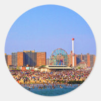 Coney Island beach - NYC Aufkleber