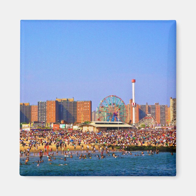 Coney Island beach - NYC magnet (Vorne)
