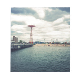 Coney Island Beach Panorama Notizblock