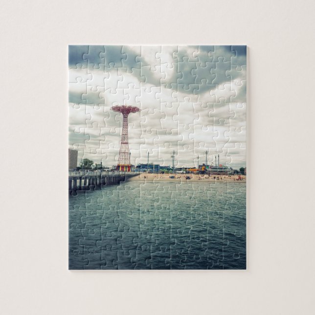Coney Island Beach Panorama Puzzle (Vertikal)