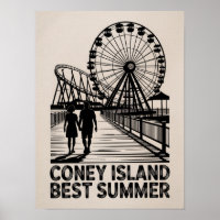 Coney Island Best Summer Silhouette Kunst