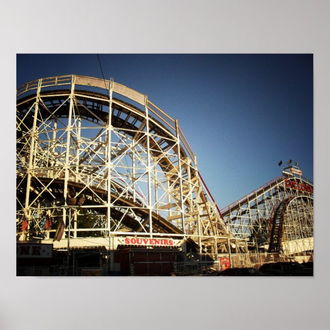 Coney Island Cyclone Roller Untersetzer, klein Poster (Vorne)