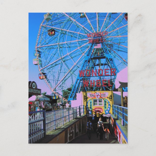 Coney Island - das Wunder-Rad Postkarte (Vorderseite)