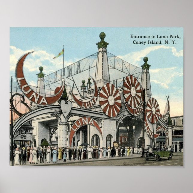 Coney Island, Eingang, Vintag Inspiriert Poster (Vorne)
