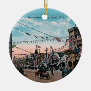 Coney Island Keramik Ornament