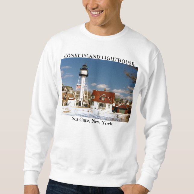 Coney Island-Leuchtturm, Seetor New York Sweatshirt (Vorderseite)