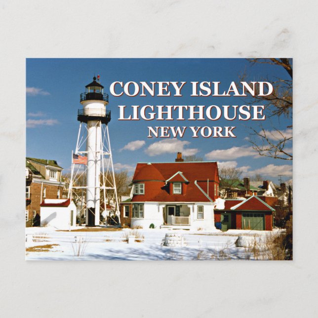 Coney Island Lighthouse, New York Postcard Postkarte (Vorderseite)