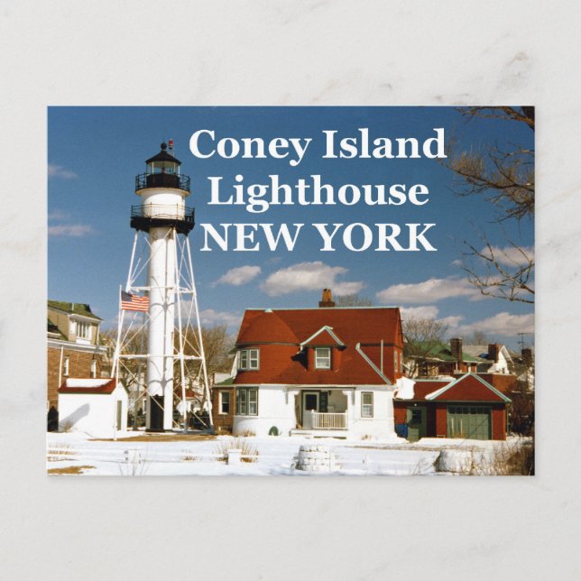 Coney Island Lighthouse, New York Postcard Postkarte (Vorderseite)