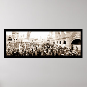 Coney Island Luna Park Foto 1903 Poster