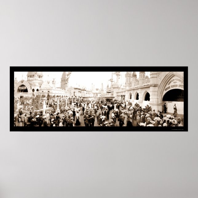 Coney Island Luna Park Foto 1903 Poster (Vorne)