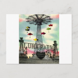 Coney Island Luna Park Vergnügungspark Brooklyn ny Postkarte