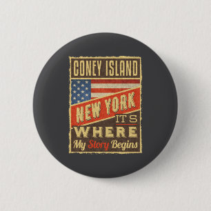Coney Island New York _1  Button