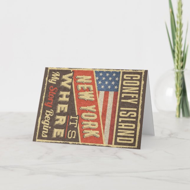 Coney Island New York Karte (Vorderseite)