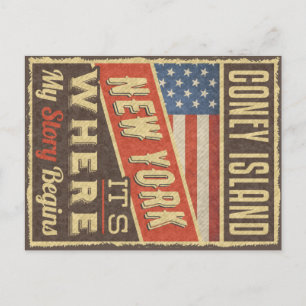 Coney Island New York Postkarte