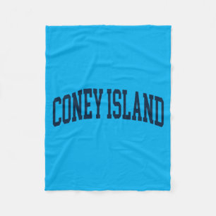 Coney Island New York Souvenir Retro Preppy Fleecedecke