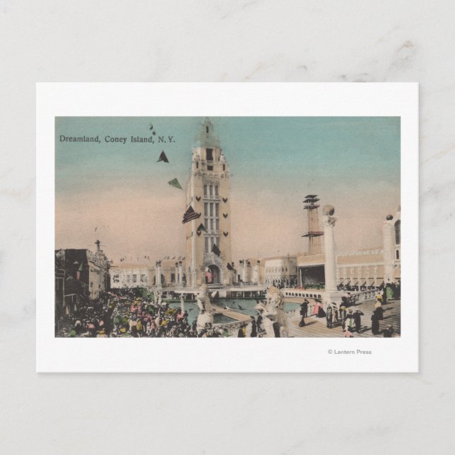Coney Island, NY - Dreamland Ride Postkarte (Vorderseite)