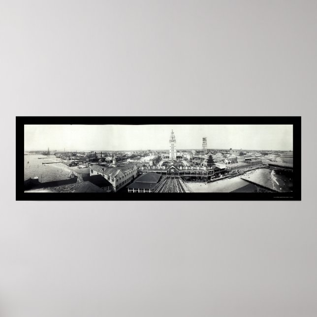 Coney Island NY Foto 1910 Poster (Vorne)