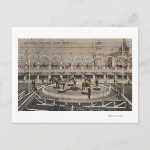 Coney Island, NY - Luna Park Circus Act Postkarte