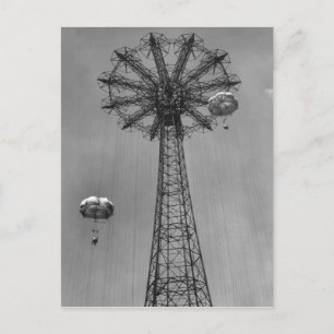 Coney Island Parachute Jump Postkarte