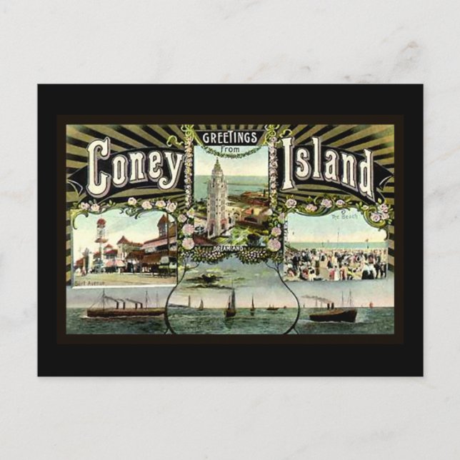 Coney Island Postkarte (Vorderseite)