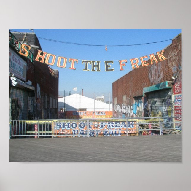 Coney Island schießt das Freak Poster (Vorne)