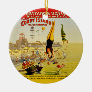 Coney Island Sideshow Poster Keramikornament