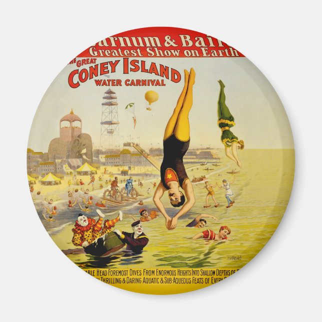 Coney Island Sideshow Poster Magnet (Vorne)