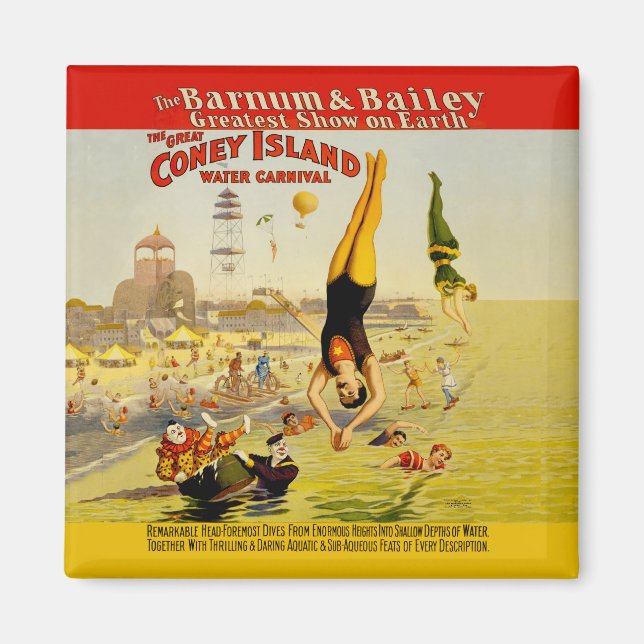 Coney Island Sideshow Poster Magnet (Vorne)