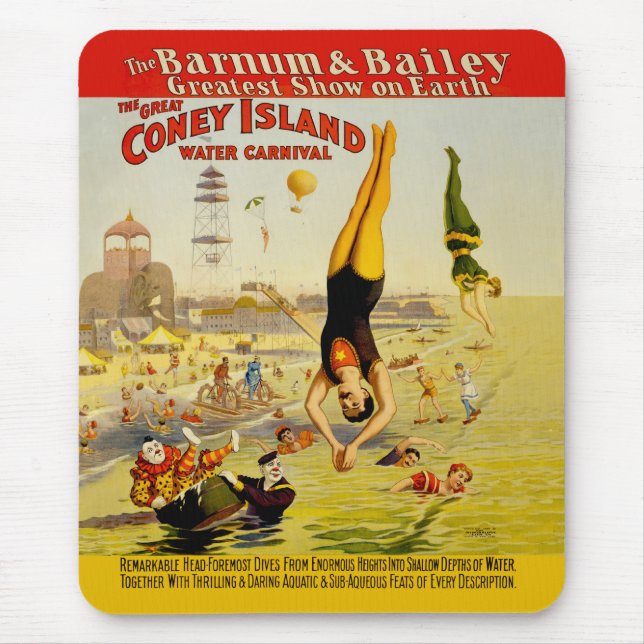 Coney Island Sideshow Poster Mousepad (Vorne)