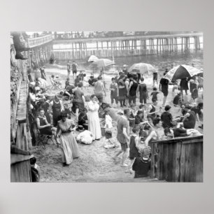 Coney Island-Strand-Szene Poster