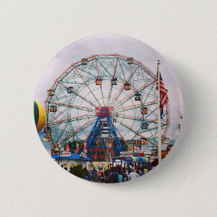 Coney Island Wonder Wheel Button