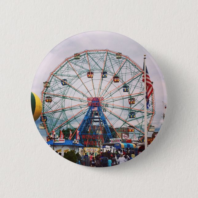 Coney Island Wonder Wheel Button (Vorderseite)