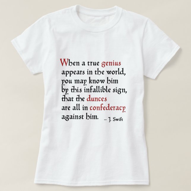 Confederacy der Klassenletzter T-Shirt (Design vorne)