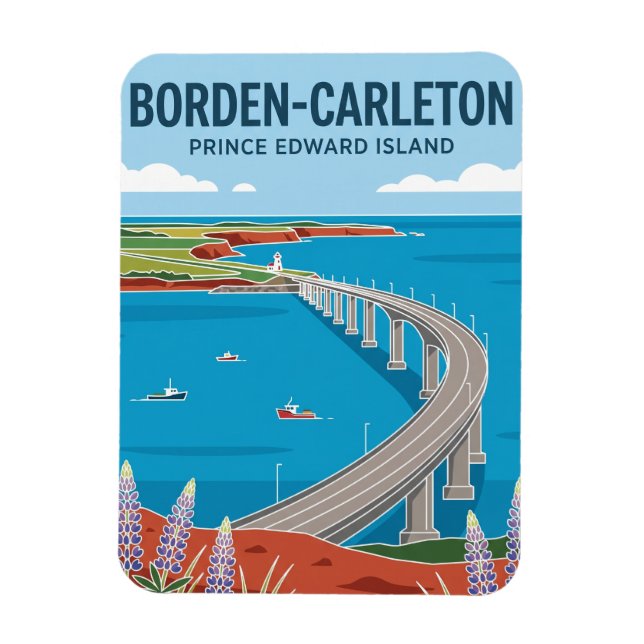 Confederation Bridge Kanada Magnet (Vertikal)