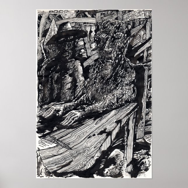 "Confess", Indianerfarbe zeichnend! Poster (Vorne)