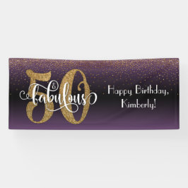 Confetti 50 & Fabulous Geburtstag Lila Black Ombre Banner
