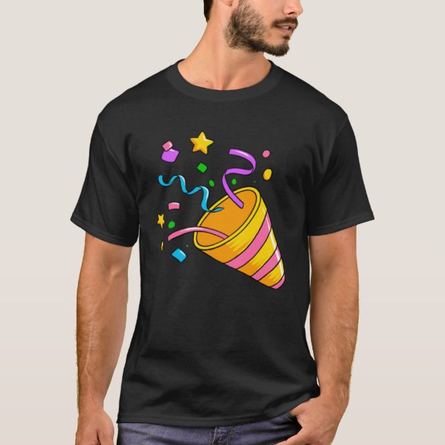 Confetti Artwork Celebrating a Party T-Shirt (Vorderseite)