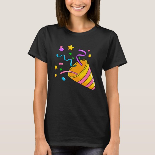 Confetti Artwork Celebrating a Party T-Shirt (Vorderseite)