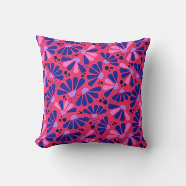 Confetti auf Himbeere Kissen (Vorderseite)